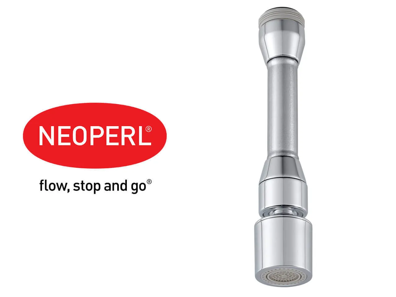 Neoperl VarioDuo with joint and extension 6.8 l/min